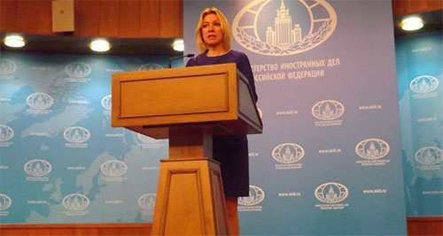 la vocera de la cancillería rusa, María Zajarova Rusia advierte que se prepara un montaje de ataque químico en Siria